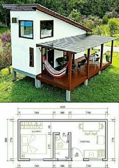 Tiny House Design Interior, House Design Interior, Tiny House Village, Tiny House Loft, A Small House, Deck Designs, Tiny House Floor Plans, Minimal House Design, Small House Design Plans