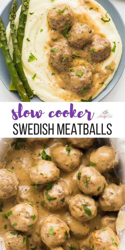 Recipes With Beef Broth Slow Cooker, Large Dinner Ideas, Dinner Recipes For Cold Weather, Large Dinner Recipes, Weeknight Dinner Crockpot, Meatballs Crockpot Recipes, Homemade Crockpot Meatballs, Recipes With Beef Broth, Slower Cooker Recipes