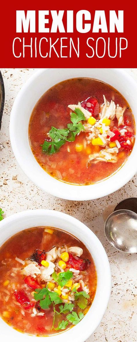 Mexican Chicken And Rice Soup Recipe, Mexican Rice Soup, Easy Mexican Chicken And Rice, Mexican Chicken And Rice Soup, Mexican Chicken And Rice, Food Savory, Mexican Soup Chicken, Easiest Recipes, Dum Dums