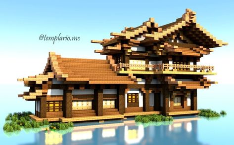 Minecraft, Render Artist on Instagram: “★ Korean Buildings N°2 by Korea Artist. Render by me. . ➤ Render with Cinema4D ➤ Resourcepack: Vanilla ➤ Builder: Korea Artist ➤ Render by:…” Minecraft Japanese Bath House, Minecraft Asian Builds, Minecraft Village House, Minecraft Villager House, House Ideas Minecraft, Asian House Design, Villager House, Minecraft Japanese House, Japanese Bath House