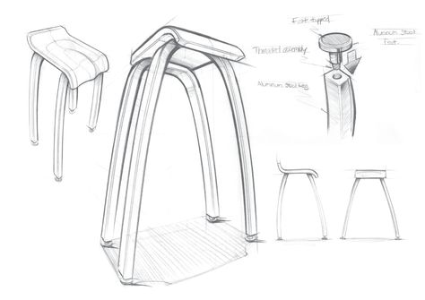 Stool Sketch, Furniture Sketching, Stool Drawing, Sketch Base, Isometric Sketch, Drawing Resources, Furniture Sketch, Design Tattoos, Design Sketching