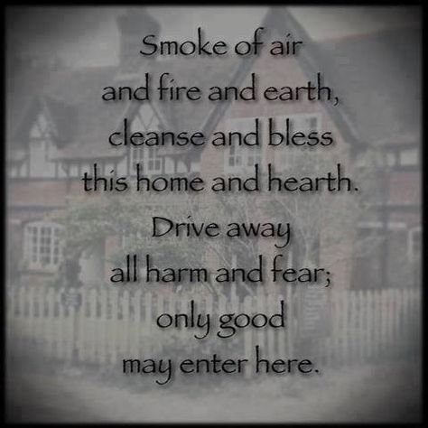 This sounds like a good incantation to say when lighting incense. Smudging Prayer, House Blessing, Protection Spells, Home Protection, Wiccan Spells, Spells Witchcraft, Practical Magic, Fete Halloween, Spell Book