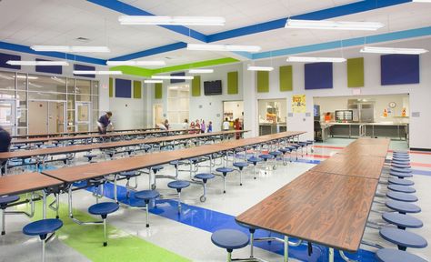 High School Cafeteria Design, Elementary Cafeteria Design, Middle School Cafeteria Design, Elementary Cafeteria, School Cafeteria Design, Cafeteria Design, School Canteen, School Interior, School Cafeteria