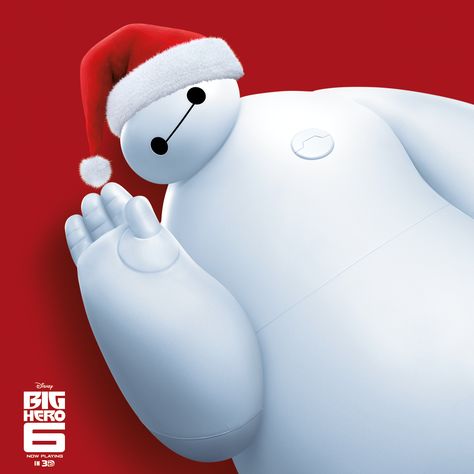 Baymax hopes you have a happy and healthy holiday Baymax Wallpaper, Wallpaper Black, Baymax, December 25, Big Hero, Black Background, Christmas