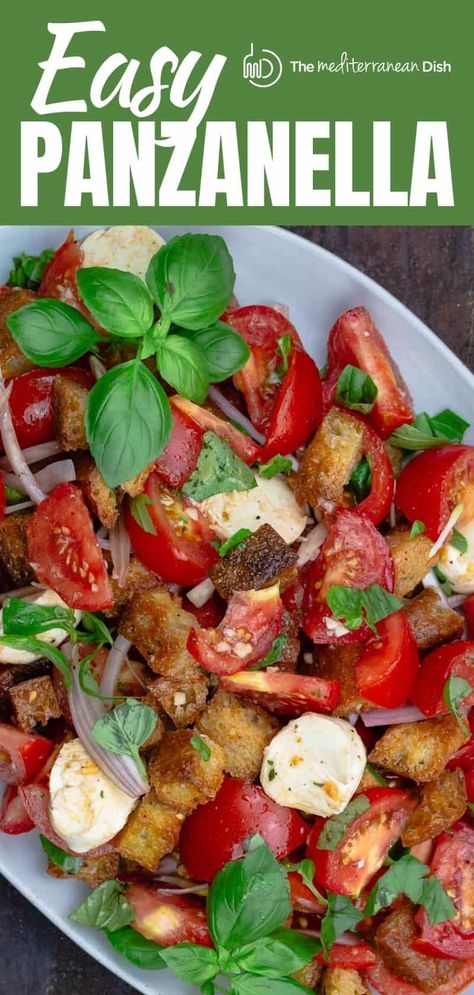 Tomato And Bread Salad, Tomato Panzanella Salad, Italian Bread Salad, Panzanella Salad Recipe, Panzanella Recipe, Salad Italian, Progressive Dinner, Tomato Bread, Tomato Salad Recipes