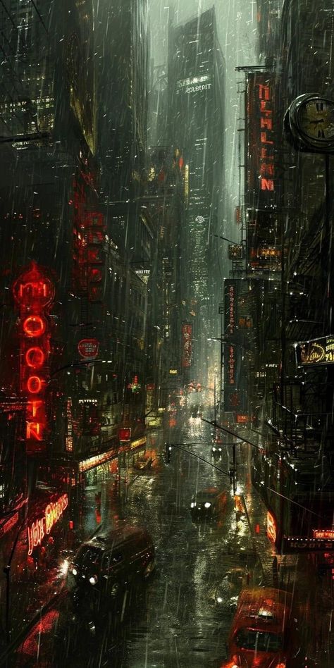 Gothic City Concept Art, Dark Urban Aesthetic, Midnight City Aesthetic, Modern City Aesthetic, Gotham City Aesthetic, Cathedral Wallpaper, Grunge City, City Dark, Kowloon Walled City