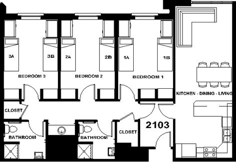 Decorating your bedroom is one of the funnest things you'll consider when thinking of things to pack. It's the one thing that you really ge... Dorm House Floor Plan, Dorm Blueprint, Dorm Building Floor Plan, Dormitory Room Plan, Equestrian School, Byu Heritage Halls Dorm, University Interior, Decorating Your Bedroom, Dorm Planning