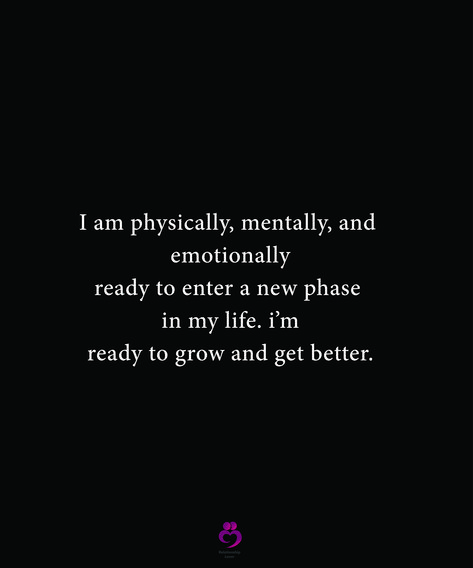 I am physically, mentally, and emotionally
ready to enter a new phase in my life. i’m
ready to grow and get better.
#relationshipquotes #womenquotes I’m Ready For Love, I Need A New Life Quotes, I’m Ready Quotes, I’m Ready For A Relationship, New Phase Of Life Quotes, Ready Quotes, New Life Quotes, Happy With My Life, Real Love Quotes