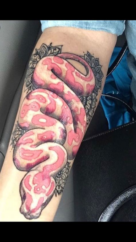 Pink Snake Tattoo, Ball Python Tattoo, Snake Wrapped Around Arm Tattoo, Python Tattoo, Wrapped Around Arm Tattoo, Tattoo Elbow, Dark Mark Tattoos, Around Arm Tattoo, Simple Arm Tattoos