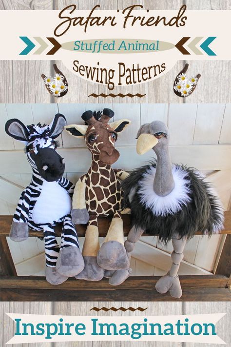 Horse Stuffy Pattern, Sewing Patterns For Stuffed Animals, Giraffe Sewing Pattern, Animals Sewing, Soft Toys Making, Soft Toy Patterns, Handmade Stuffed Animals, Animal Sewing Patterns, Sewing Stuffed Animals