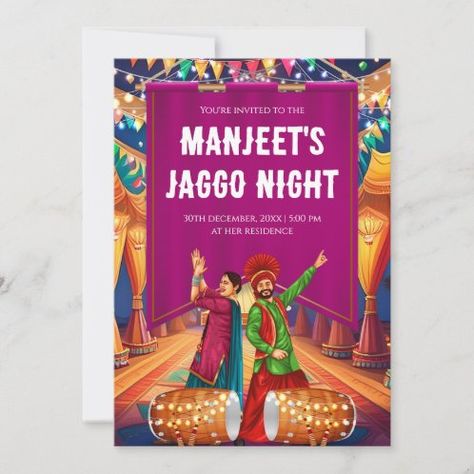 Jago invitation Jaggo cards, Jaggo invites | Zazzle Jaggo Invitation Cards, Indian Truck Art, Indian Truck, Invites Template, Truck Art, Template Wedding, Party Invites, Party Invite Template, Templates Downloads