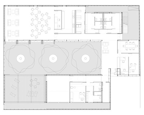 Senior Citizen Community Center / F451 Arquitectura Community Space Design, Section Drawing Architecture, Senior Citizen Housing, Hall Flooring, Community Halls, Event Hall, Community Space, Graduation Project, Community Center