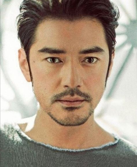 Asian Facial Hair, Japanese Old Man, Japan Actor, Moustaches Men, Takeshi Kaneshiro, Mustache Men, Mens Business Casual Outfits, Asian Short Hair, Handsome Asian Men