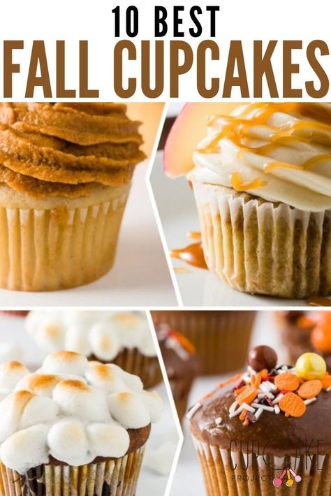 Fall Cupcakes Recipes, Cupcakes Fall, Cupcakes Amor, Chocolate Leaves, Cupcake Project, Thanksgiving Cupcakes, Unique Cupcakes, Fall Cupcakes, Gourmet Cupcakes