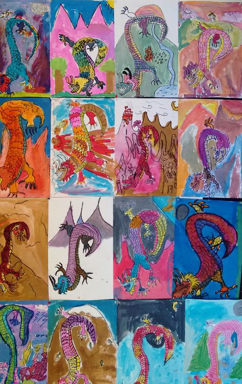 Dragon Place, Cny Dragon, Sparkle Art, Mountain Crafts, Chinese Dragons, Deep Space Sparkle, Chinese New Year Dragon, Directed Drawing, Dragon Dance