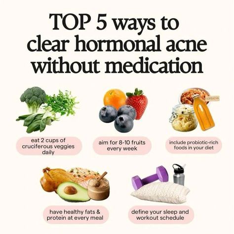 Top 5 ways to clear hormonal acne without medication 💊 #acne #hormonalacne #healthyskin Acne On Chest Meaning, Tips For Back Acne, Healing Hormonal Acne, Vitamins For Hormonal Acne, Supplements For Hormonal Acne, Hormonal Acne Diet Plan, Hormonal Chin Acne, Foods To Help With Acne, Skin Cycling Routine For Acne