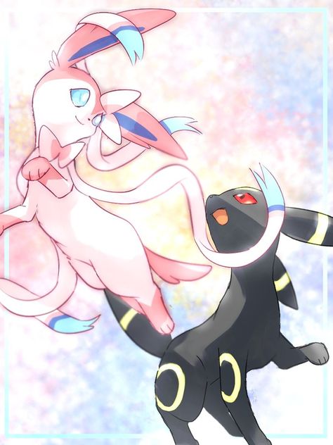 Umbreon X Sylveon, Pokemon Eevee Evolutions, Pokemon Eeveelutions, Eevee Evolutions, Pokemon Ships, Pokemon Eevee, Pokemon Fusion, Pokemon Teams, Anime Wolf