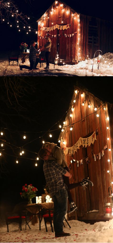 Outdoor Proposal Ideas, Proposal Ideas Engagement, Outdoor Proposal, Engagement Surprise, Cute Proposal Ideas, Wedding Party Proposal, Winter Proposal, Christmas Proposal, Proposal Pictures