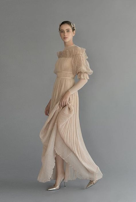 Chana Marelus Spring/Summer 2020  Collection Chana Marelus, Victorian Wedding Dress, Victorian Gown, Wedding Dress Suit, Ethereal Dress, Silk Chiffon Dress, Victorian Wedding, Bridal Couture, Couture Dresses