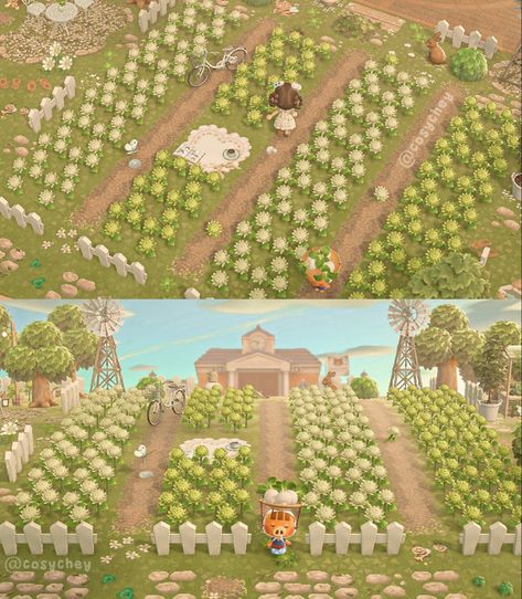 Cottagecore Animal Crossing, Cute Garden Ideas, Farm Town, Forest Designs, Acnh Cottagecore, Animal Crossing 3ds, Forest Core, Heart Blanket, Animal Crossing Wild World