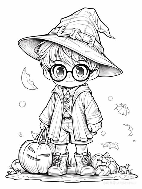 Chibi Coloring Pages, Witch Coloring Pages, Pencil Sketch Images, Cartoon Boy, Cartoon Coloring Pages, Coloring Book Art, Cute Coloring Pages, Book Projects