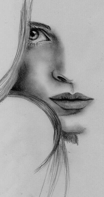 Easy Pencil Drawings, Pencil Drawings Of Girls, Pencil Portrait Drawing, Girl Drawing Sketches, Cool Pencil Drawings, 강아지 그림, Portraiture Drawing, Art Sketches Pencil, Art Drawings Sketches Pencil