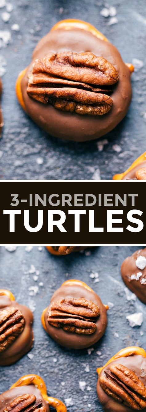 Homemade Turtles Easy, Candy Turtles Easy, Turtles With Rolos, Rolo Pecan Turtles, Christmas Turtle Candy, Pretzel Pecan Turtles, Rolo Turtles Recipe, 3 Ingredient Turtle Candy, Pretzels Rolos And Pecans