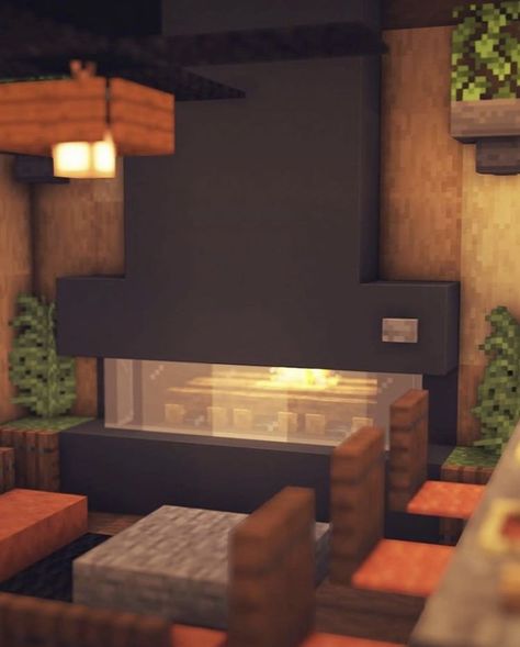 Minecraft Fireplace, New Modern House, Minecraft Houses Survival, Minecraft Houses Blueprints, Minecraft Structures, Minecraft Interior Design, Minecraft Modern, Easy Minecraft Houses, Cool Minecraft Houses