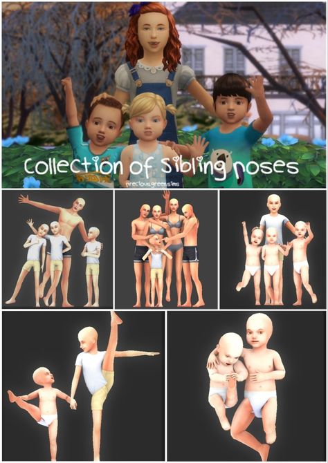 Collection of sibling poses Sims 4 Siblings Poses, Sibling Poses Sims 4, Sibling Drawing Poses, Sims 4 Kids Poses, Sims 4 Sibling Poses, Sims People, Sims4 Poses, Sims 4 Couple Poses, Sims Poses