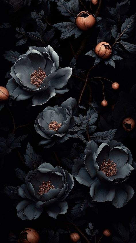 Black flowers inflorescence monochrome basketball.  | premium image by rawpixel.com / Techi Black Flower Wallpaper, Dark Academia Iphone Wallpaper, Dark Iphone Wallpaper, Iphone Wallpaper Dark, Iphone Wallpaper Black, Black Flowers Wallpaper, Black Floral Wallpaper, Flowers Black Background, Black Hd Wallpaper