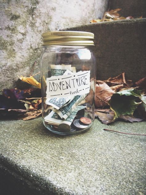 Adventure fund! Great way to organize extra change :) Bank Account Aesthetic, Adventure Fund, Dewey Duck, Saving Bank Account, Money Saving Jar, Account Aesthetic, Jar Saving, Travel Fund, Savings Jar