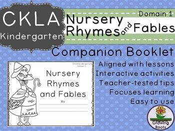 Guide your kindies through the Domain 1 CKLA Nursery Rhymes and Fables unit with this companion booklet. This is aligned with the Core Knowledge curriculum currently available on CKLA website and their publishing partner Amplify. It is assumed you have access to the materials. Ckla Kindergarten, Play Based Classroom, Core Knowledge, Kindergarten Units, Nursery Rhymes Activities, Daily Lesson Plan, The Five Senses, Kindergarten Language Arts, Kindergarten Skills