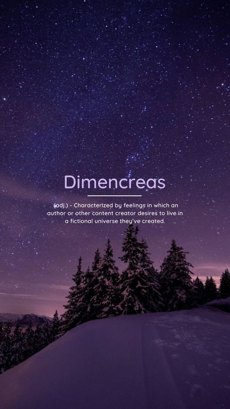 Dimencreas (adj.) - Characterized by feelings in which an author or other content creator desires to live in a fictional universe they’ve created. Phobia Words, Unique Words Definitions, Words That Describe Feelings, Uncommon Words, Fancy Words, Interesting English Words, Weird Words, Good Vocabulary Words, Unusual Words