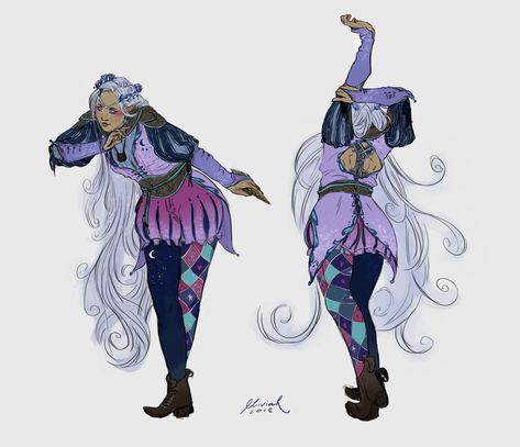 Tyraelle, elf druid/acrobat - Olivia Rea [ArtStation] Dnd Acrobat Character, Dnd Acrobat, College Of Glamour Bard, Fantasy Acrobat, Acrobat Character Design, Circus Acrobat Outfit, Dnd Circus Character, Fairy Warlock, Acrobat Outfit