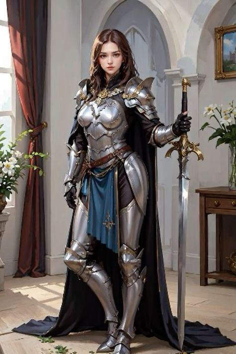 Paladin Armor, Female Knights, Knight Girl, Knight Warrior, Armor Designs, Warrior Art, Dragon Ball Super Wallpapers, Female Armor, Female Warriors