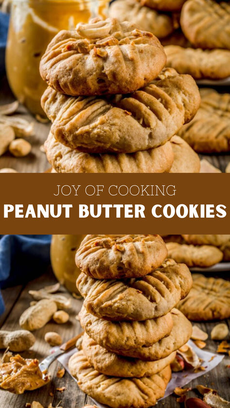 Joy Of Cooking Peanut Butter Cookies Peanut Butter Cookies With Flour, Brown Butter Peanut Butter Cookies, Leavening Agents, Peanut Butter Biscuits, Crunchy Peanut Butter, Cooking Cookies, Cookie Recipes Homemade, Make Cookies, Fairy Cakes