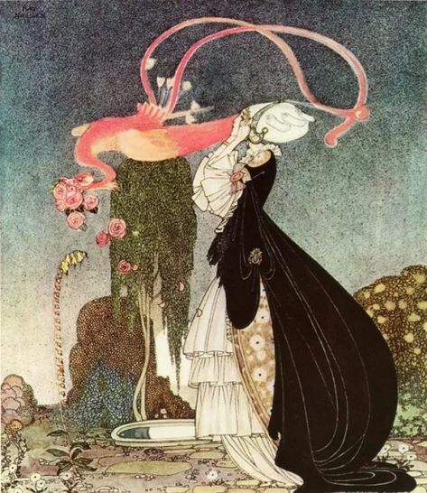 kn_terribledream Kay Nielsen, East Of The Sun, Aubrey Beardsley, Fairytale Illustration, Vintage Fairies, Illustration Vintage, Art Et Illustration, Fairytale Art, Print Book