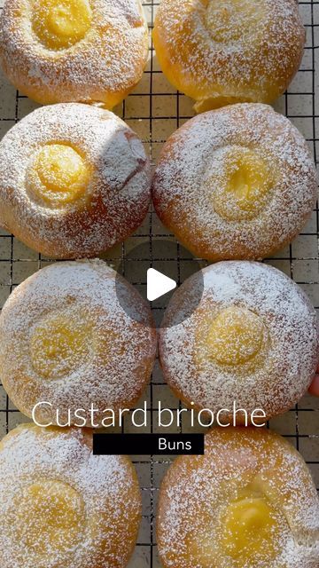 Custard Brioche Buns, Sweet Buns Recipe, Brioche Buns Recipe, Baked Egg Custard, Room Temperature Butter, Soft Room, Custard Buns, Buns Recipe, Brioche Bread