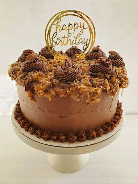 German Chocolate Birthday Cake Decorated, German Chocolate Birthday Cake, 27th Birthday Cake, Golf Birthday Cakes, German Cake, 27th Birthday, Chocolate Cake Decoration, Birthday Cake Chocolate, Golf Birthday