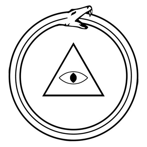 The ouroboros is the ancient symbol of the snake eating itself, which is symbolic of never ending rebirth, or Resurrection of Self.  It also means that that beginning and ending are one in the same.  This is similar to the Christian notion of God being the Alpha and Omega.  Even in ending, there is a new beginning.  This is how infinity, or the seventh dimension, was created. Social Values, Snake Eating, Ouroboros Tattoo, Ouroboros Snake, Eye Of Providence, Handpoke Tattoo, Sea Wallpaper, Tattoo Graphic, Magic Symbols