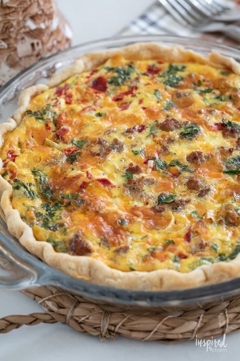 Veg Quiche, Easy Quiche Recipe, Potato Quiche, Sausage Quiche, Vegetarian Quiche, Vegetable Quiche, Easy Quiche, Breakfast Quiche Recipes, Quiche Recipes Easy