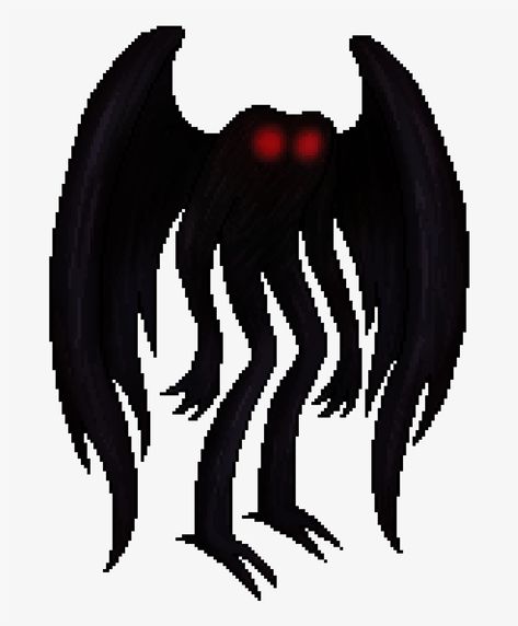 Mothman Pixel Art, The Mothman Prophecies, Cryptid Art, Moth Man, Monster Games, Art Png, Avatar The Last Airbender, Png Download, Transparent Png