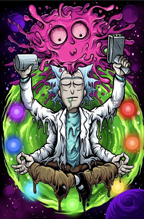 Morty Drawing, Rick And Morty Drawing, Rick And Morty Poster, Drawing Board, Rick And Morty, Super Sale, Original Artwork, Globe, Tapestry