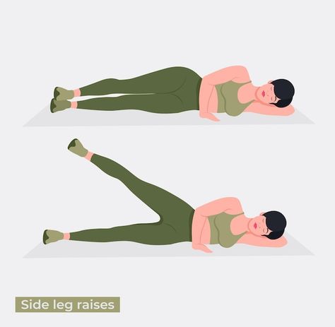 Vector side leg raises exercise woman wo... | Premium Vector #Freepik #vector #gym-equipment #woman-training #fitness #gym-illustration Side Leg Raises Workout, Side Leg Raises, Gym Illustration, Bench Leg Raises, Trust Exercises, Woman Workout, Pilates Workout Routine, Plant Styling, Resistance Workout