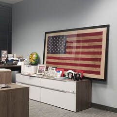 Vintage American Flags, First American Flag, Framed American Flag, Basement Family Room, Framed Flag, Vintage Flag, Vintage American Flag, American Flags, Flag Sizes