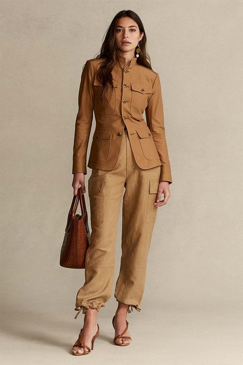 Outfit Formula: Safari Chic - YLF Safari Jacket Outfit, Safari Outfit Women, Safari Outfit, Safari Outfits, Jacket Outfit Women, Safari Chic, Style Casual Chic, Safari Shirt, Women Ralph Lauren