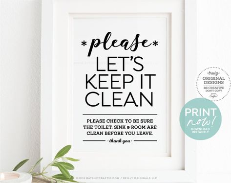 Please Keep It Clean Bathroom Sign PRINTABLE Sink and Toilet - Etsy Australia Employee Bathroom Decor, Please Clean Up After Yourself Sign, Keep Bathroom Clean Sign, Toilet Signs Printable, Keep Clean Poster, Bathroom Etiquette Signs, Workplace Bathroom, Bathroom Svg, Reading Rooms