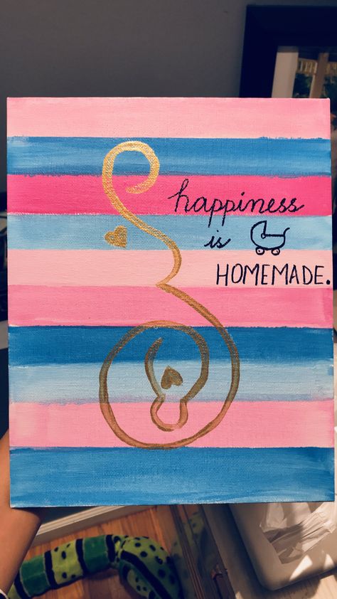 Gender Reveal Painting, Welcoming Party, Gender Reveal Diy, Quick Art, A Tattoo Design, Gender Reveal Party Supplies, Baby Bash, Babies Stuff, Baby Barn