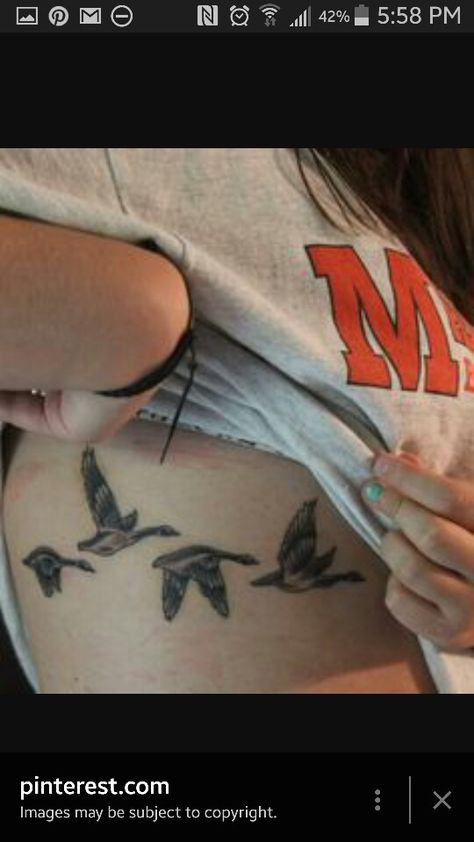 tattoo Geese Tattoo, Goose Tattoos, Duck Hunting Tattoos, Pelican Tattoo, Tattoo Birds, Goose Tattoo, Flying Goose, Skulls Tattoo, Hunting Tattoos