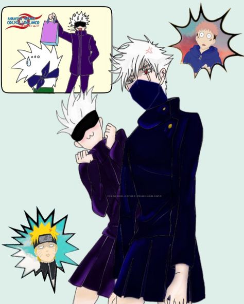 Jujutsu kaisen // Naruto Shippuden / crossover Jujutsu Kaisen, Naruto Shippuden, Jujutsu, Crossover, Naruto, Anime, Art